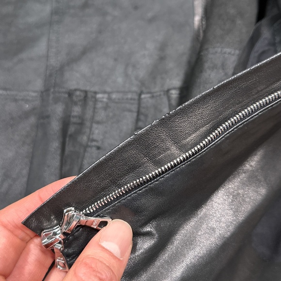 Marni Lambskin Lamb Leather Peplum Assymetrical Black Jacket Womens 40 - Picture 11 of 16